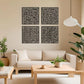 4 Quls Islamic Wall Art – Kufic Style Arabic Calligraphy | Wooden & Acrylic Home Decor | Surah Al-Ikhlas, Al-Falaq, Al-Nas & Al-Kafirun | 9 mm Thickness
