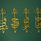 Ya Shafi, Ya Hafeedh, Ya Razzaq, Ya Fattah Wooden Acrylic Wall Art | Islamic Calligraphy Home Decor | Arabic Wall Hanging for Muslim Homes | 9 mm Thickness