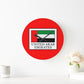 UAE Flag Red Round Wall Clock | National Day Wall Decor | UAE Home & Office Decoration | Patriotic Gift Idea