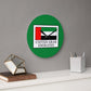 UAE Flag Green Round Wall Clock | National Day Wall Decor | UAE Home & Office Decoration | Patriotic Gift Idea