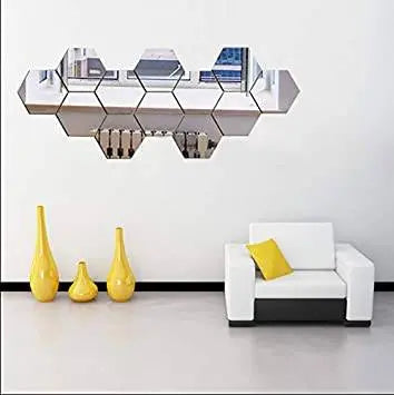 3D Hexagon 13  acrylic mirror for wall,